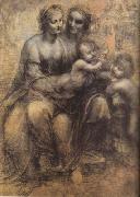 Virgin and Child with St Anne and St John the Baptist (mk08) Leonardo Da Vinci